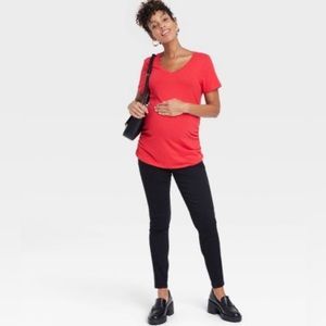 Lot of 8 Maternity Vneck Shirts & 1 Capri Leggings Isabel & Ingrid XXL Bundle